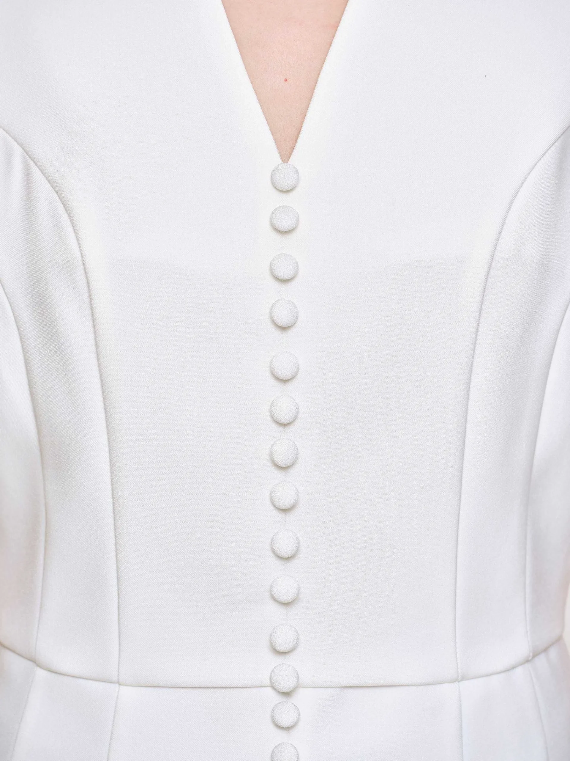 Source Unknown Vêtements-Gilet Evase A Boutons, Blanc