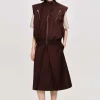 Source Unknown Accessoires-Gilet Zippe Polyvalent, Cerise Noire