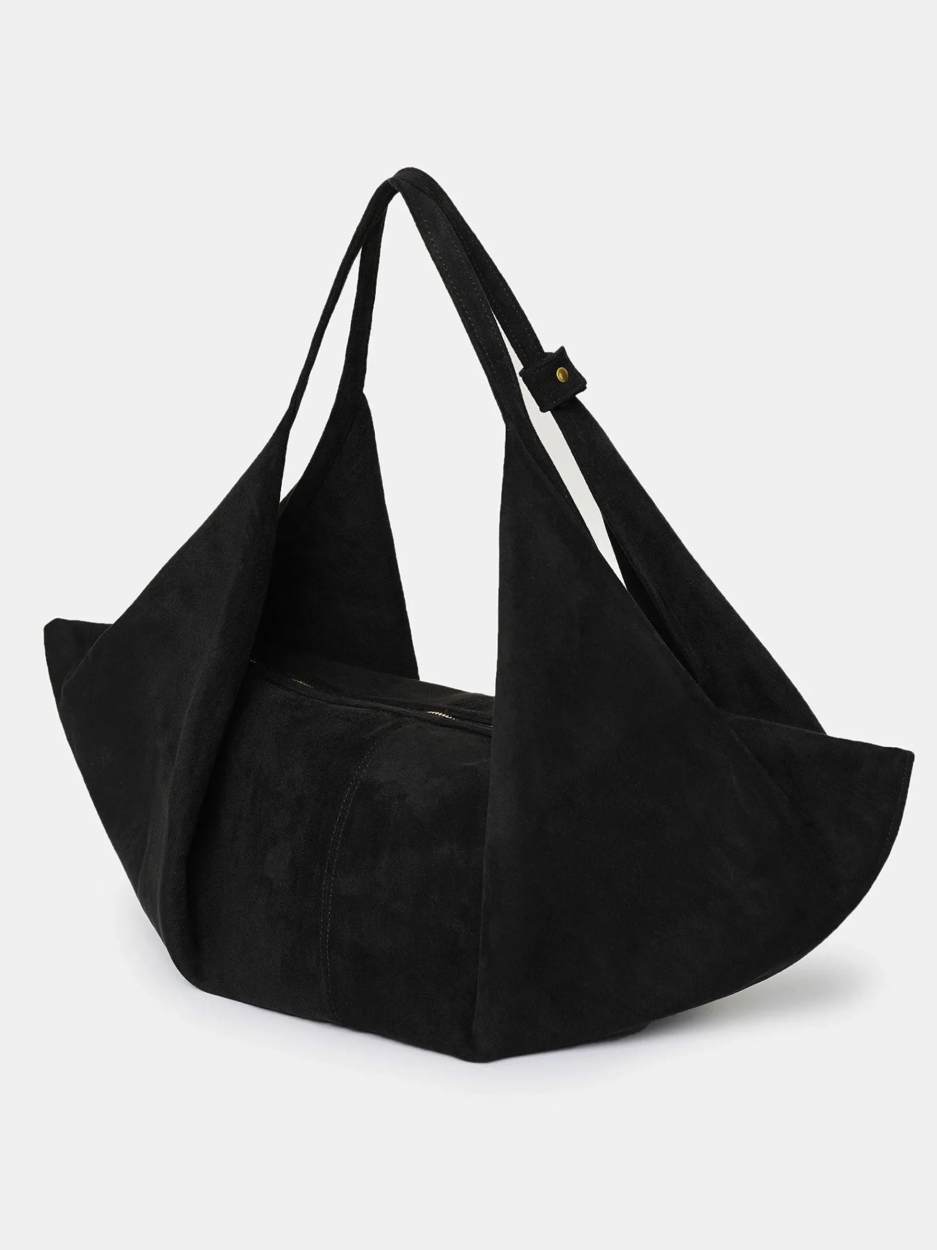 Source Unknown Vêtements-Grand Sac Fortune Cookie, Suede Noir