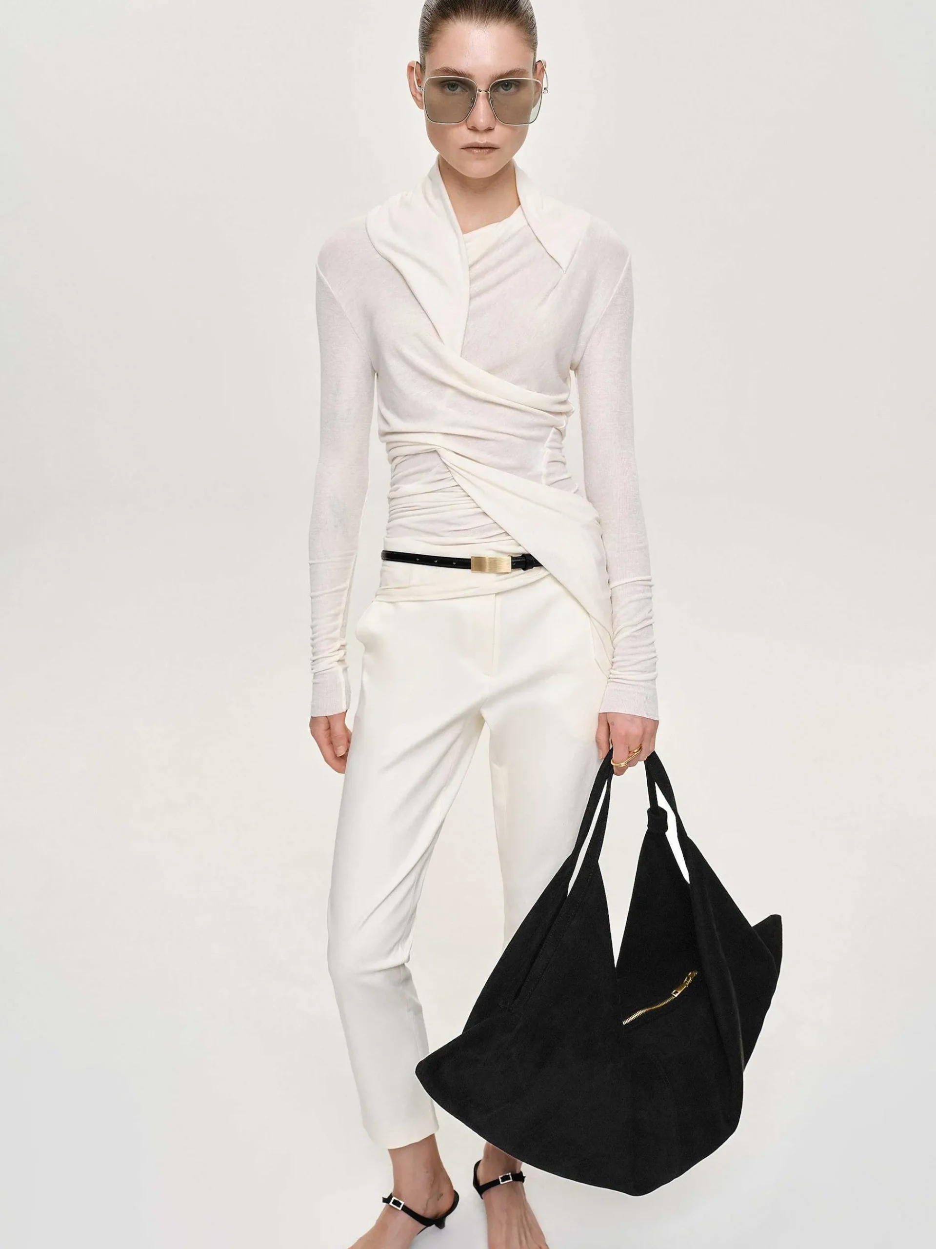 Source Unknown Chaussures Et Sacs-Grand Sac Fortune Cookie, Suede Noir