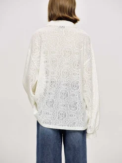 Source Unknown Accessoires-Haut A Col En Crochet, Ivoire