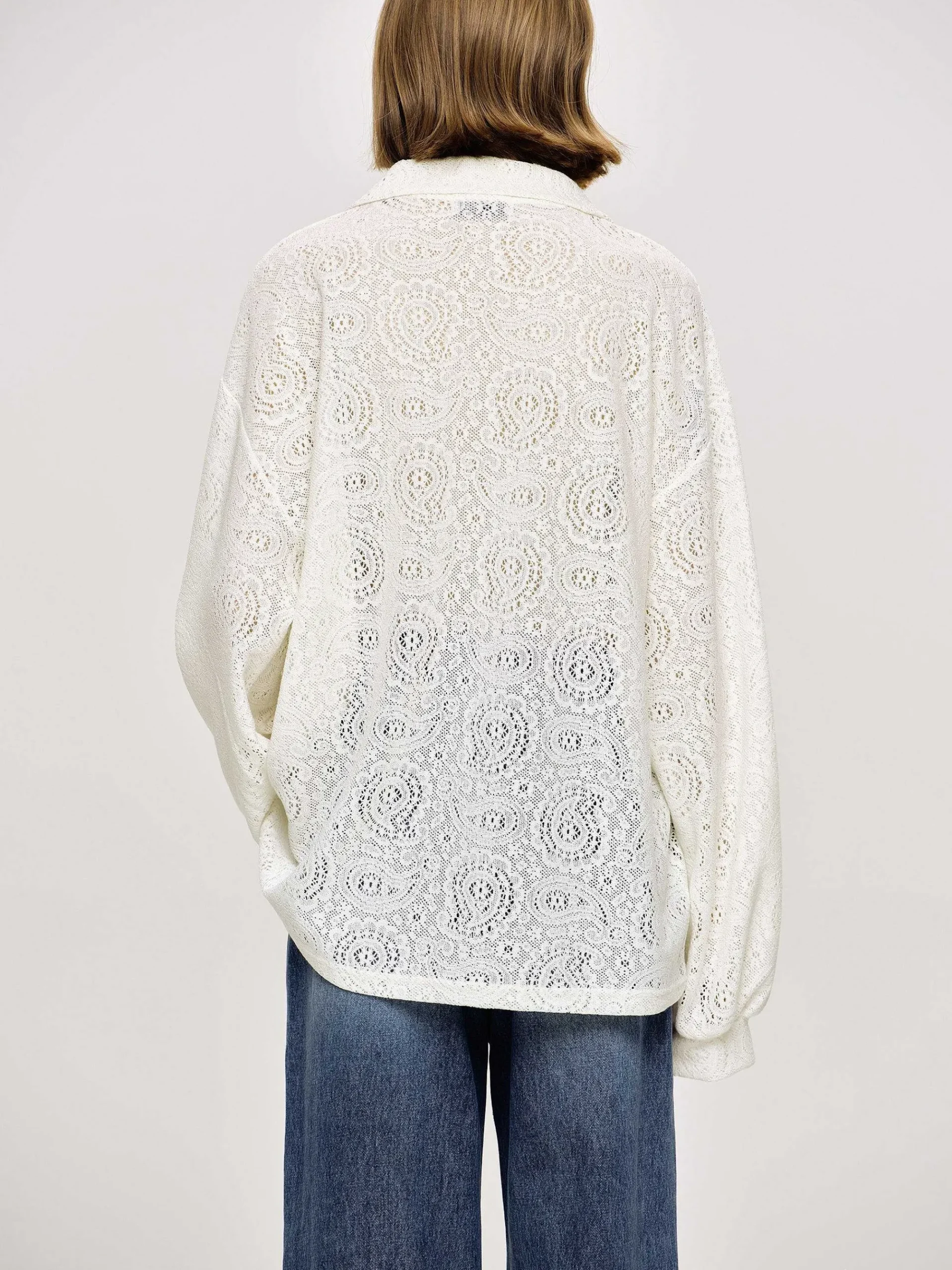 Source Unknown Accessoires-Haut A Col En Crochet, Ivoire