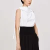 Source Unknown Accessoires-Haut A Col Foulard, Blanc
