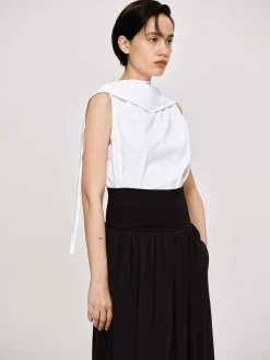 Source Unknown Accessoires-Haut A Col Foulard, Blanc