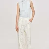 Source Unknown Accessoires-Haut A Col Foulard, Bleu Blizzard