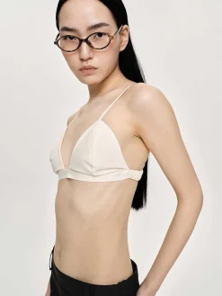 Source Unknown Hauts-Haut De Soutien-Gorge En Coton A Col Coeur, Toile