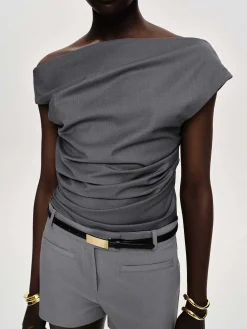 Source Unknown Hauts-Haut Drape Asymetrique, Anthracite