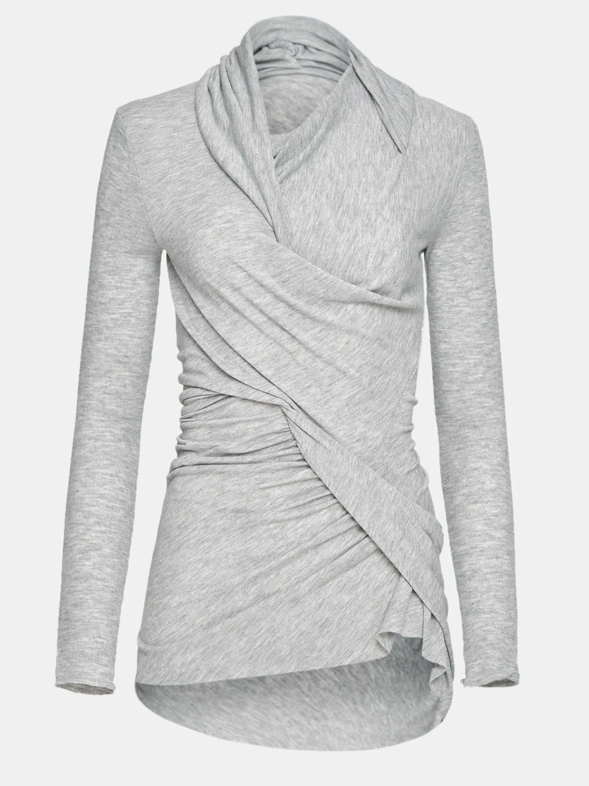 Source Unknown Vêtements-Haut Drape Asymetrique Folgore, Gris