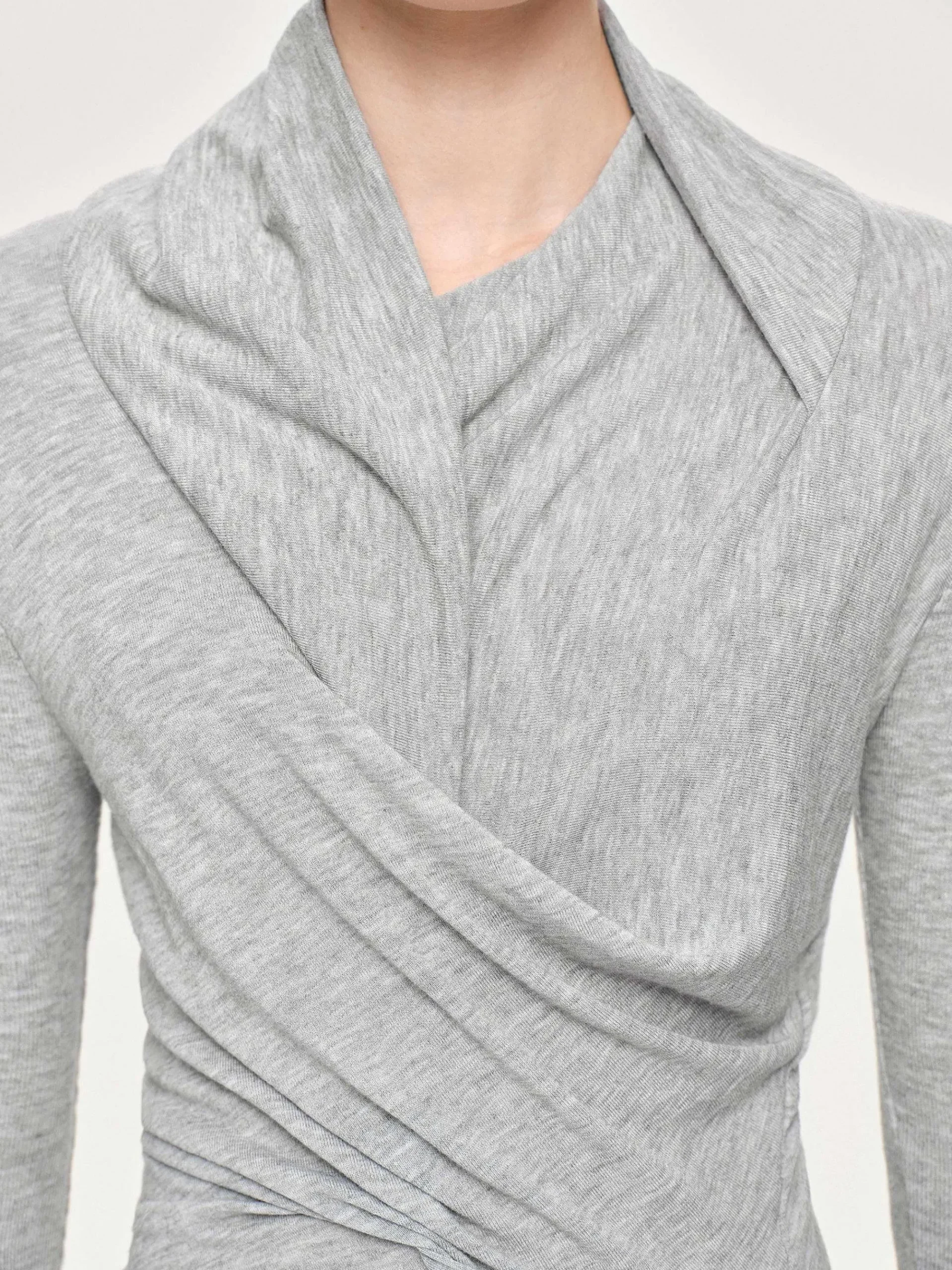 Source Unknown Vêtements-Haut Drape Asymetrique Folgore, Gris