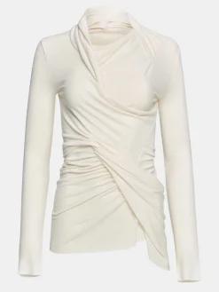 Source Unknown Vêtements-Haut Drape Asymetrique Folgore, Ivoire