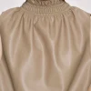 Source Unknown Accessoires-Haut En Cuir Sans Manches, Beige