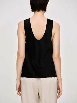 Source Unknown Accessoires-Haut En Satin Sans Manches, Noir