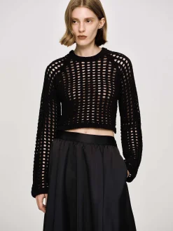 Source Unknown Tricots-Haut En Tricot Reef Net, Noir