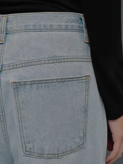 Source Unknown Jean-Jean Coupe Oversize, Delavage Bleu Clair