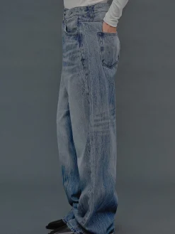 Source Unknown Jean-Jean Croise Destructure, Bleu Moyen