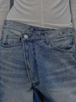 Source Unknown Jean-Jean Croise Destructure, Bleu Moyen
