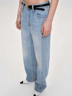 Source Unknown Jean-Jean Droit A Panneaux Lateraux, Bleu Clair Delave