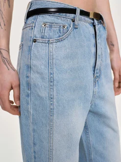 Source Unknown Jean-Jean Droit A Panneaux Lateraux, Bleu Clair Delave