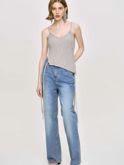Source Unknown Vêtements-Jean Droit Decontracte, Delavage Moyen