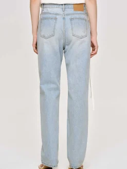 Source Unknown Jean-Jean Droit Effet Vieilli, Bleu Clair Vintage