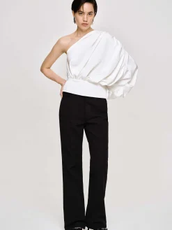 Source Unknown Vêtements-Jean Evase A Jambe Longue, Noir
