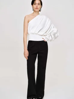 Source Unknown Vêtements-Jean Evase A Jambe Longue, Noir