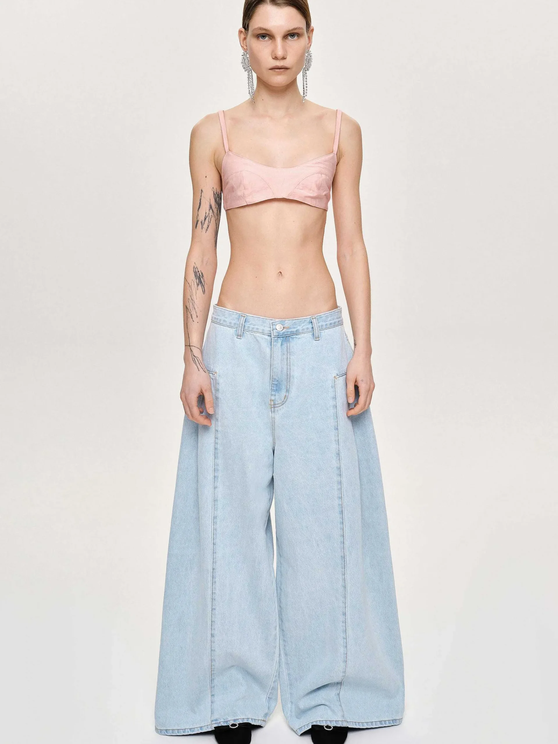 Source Unknown Jean-Jean Oversize Double Face, Bleu Clair