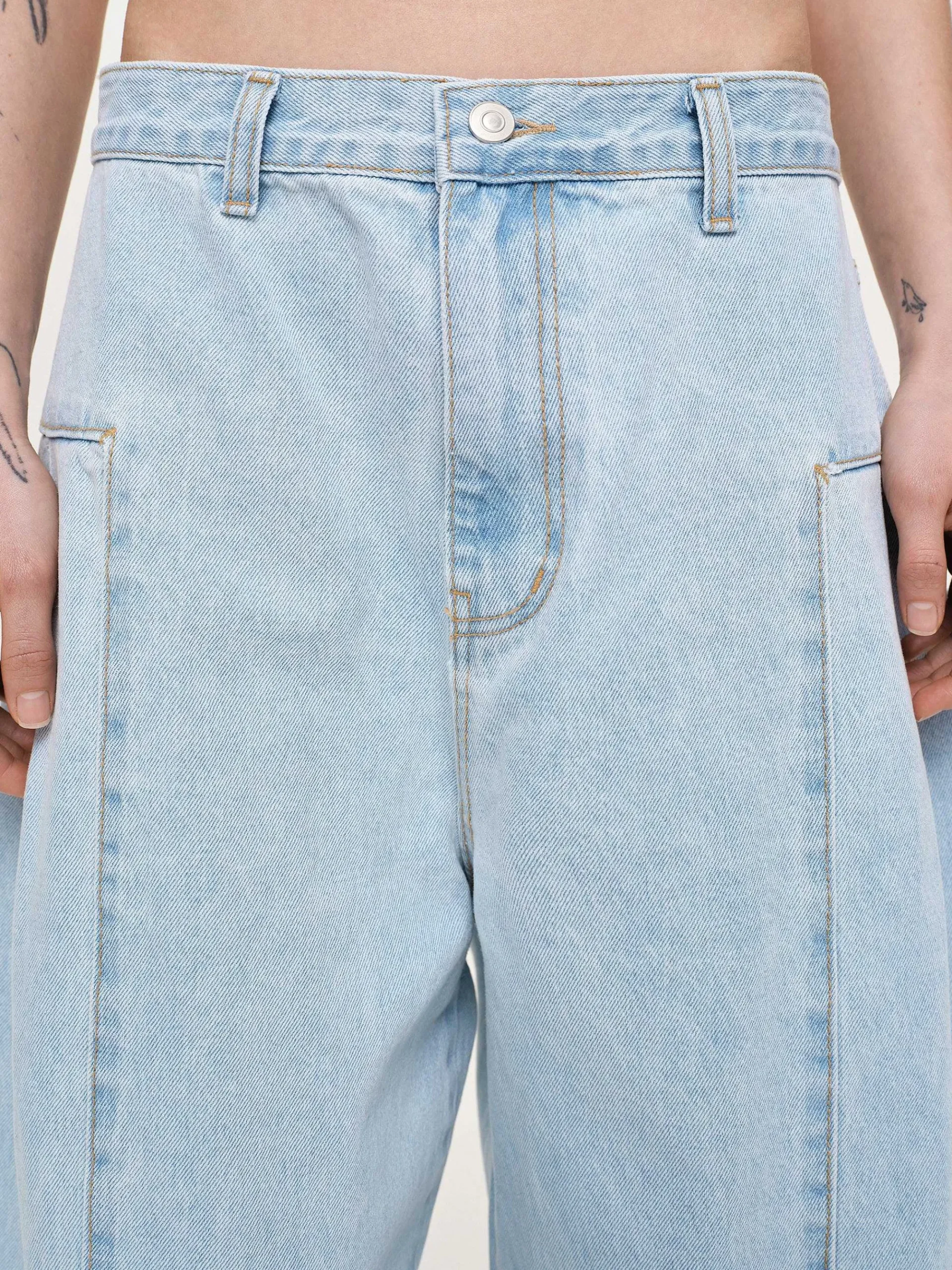 Source Unknown Jean-Jean Oversize Double Face, Bleu Clair