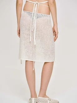Source Unknown Tricots-Jupe En Tricot Semi-Transparente, Bouleau