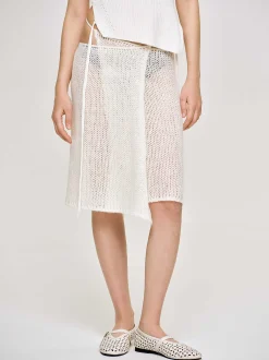 Source Unknown Tricots-Jupe En Tricot Semi-Transparente, Bouleau