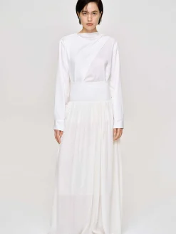 Source Unknown Bas-Jupe Longue Taille Basse Ocelia, Blanc