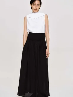 Source Unknown Vêtements-Jupe Longue Taille Basse Ocelia, Noir
