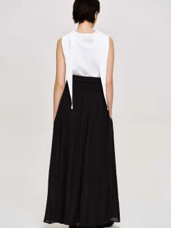 Source Unknown Vêtements-Jupe Longue Taille Basse Ocelia, Noir