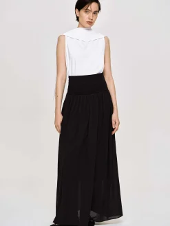 Source Unknown Vêtements-Jupe Longue Taille Basse Ocelia, Noir
