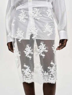 Source Unknown Bas-Jupe Portefeuille A Applique Floral, Blanc