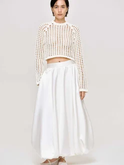 Source Unknown Vêtements-Kaleido Puffball Jupe, Blanc