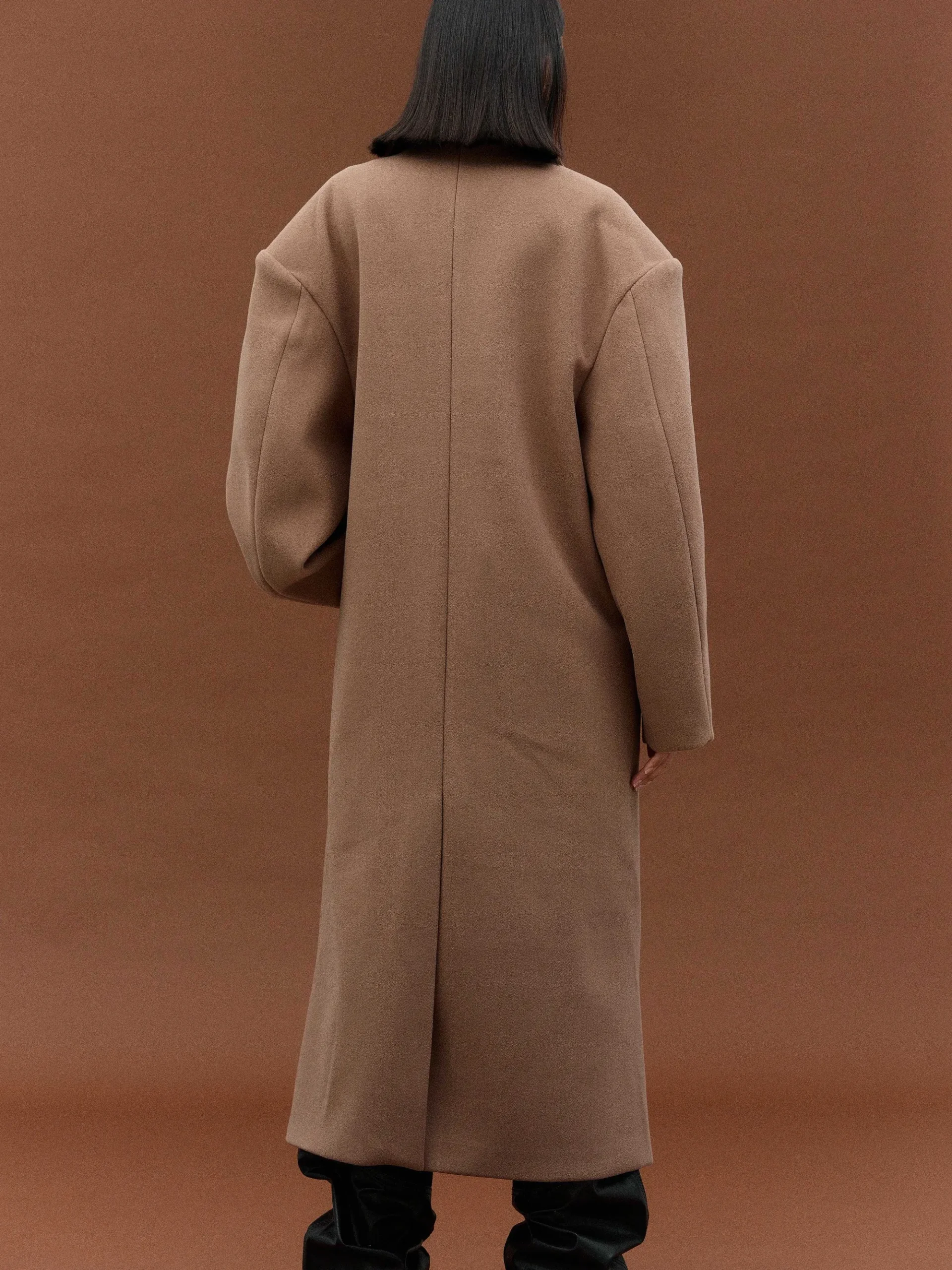 Source Unknown Vêtements-Manteau Grand-Pere Surdimensionne Wallis, Latte