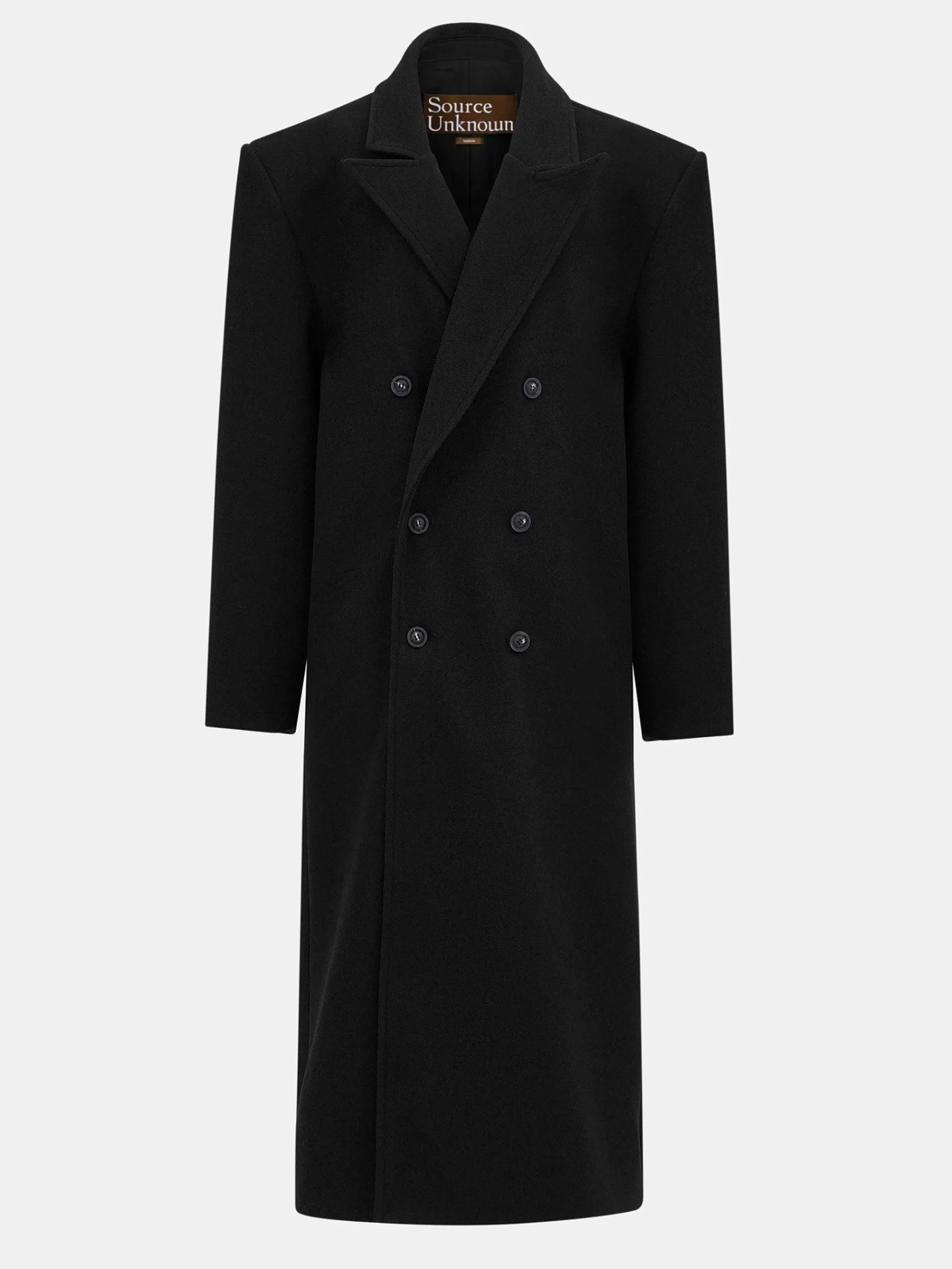 Source Unknown Vêtements-Manteau Grand-Pere Surdimensionne Wallis, Noir