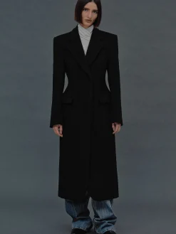 Source Unknown Vêtements D'Exterieur-Manteau Sablier Holin, Noir