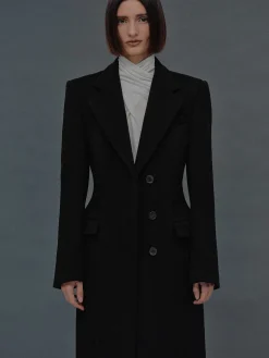 Source Unknown Vêtements-Manteau Sablier Holin, Noir