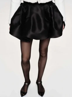 Source Unknown Bas-Mini-Jupe A Ourlet Bulle Suki, Noir