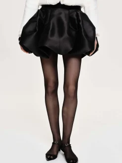 Source Unknown Bas-Mini-Jupe A Ourlet Bulle Suki, Noir