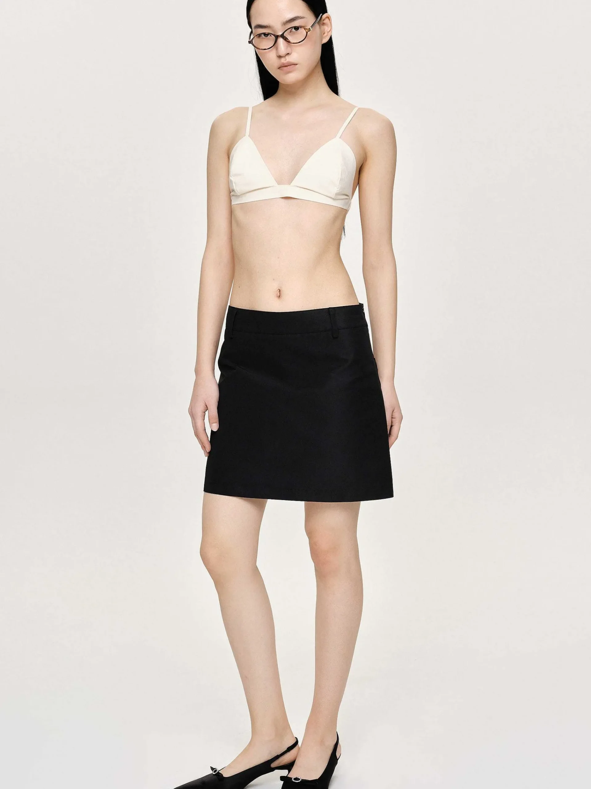 Source Unknown Bas-Mini-Jupe De Costume En Nylon, Noir