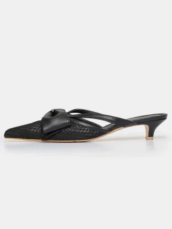 Source Unknown Chaussures Et Sacs-Mules A Noeud En Maille Lisa, Noir