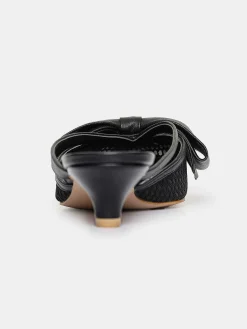 Source Unknown Chaussures Et Sacs-Mules A Noeud En Maille Lisa, Noir