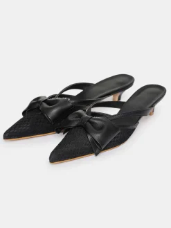 Source Unknown Chaussures Et Sacs-Mules A Noeud En Maille Lisa, Noir