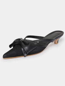 Source Unknown Chaussures Et Sacs-Mules A Noeud En Maille Lisa, Noir