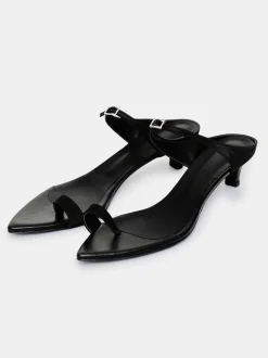 Source Unknown Chaussures Et Sacs-Mules A Strass Avec Anneau D'Orteil Pisa, Noir