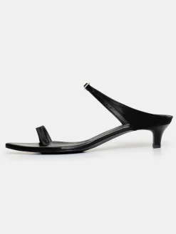 Source Unknown Chaussures Et Sacs-Mules A Strass Avec Anneau D'Orteil Pisa, Noir