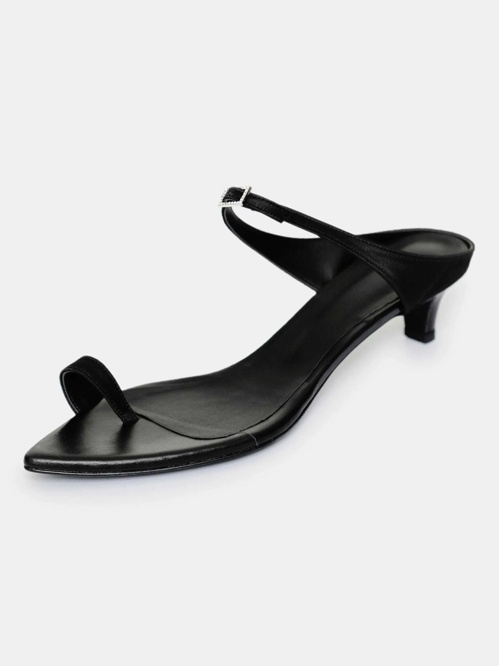 Source Unknown Chaussures Et Sacs-Mules A Strass Avec Anneau D'Orteil Pisa, Noir